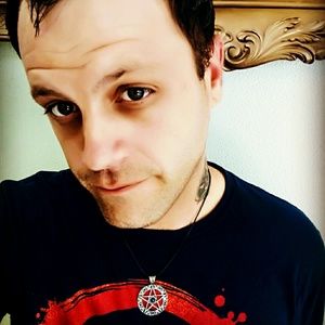 Calming Steel Blue Stone Pentagram Pendant